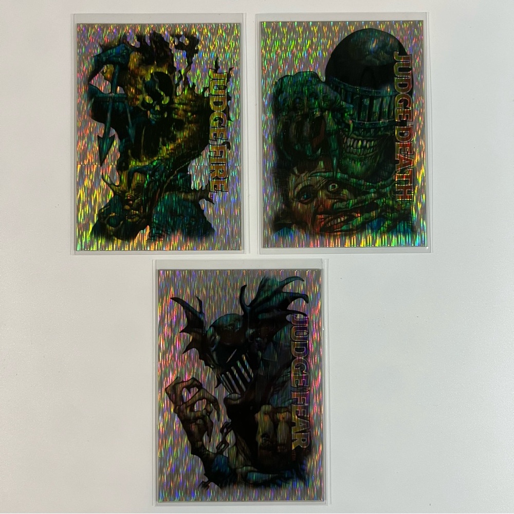 VTG 1995 Edge Judge Dredd Death Dimensions Prism Hologram Lot‎ of 3